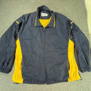 Birdie Jackets Windbreaker Men's‎ 2XL Blue Yellow Full Zip Lightweight Jacket